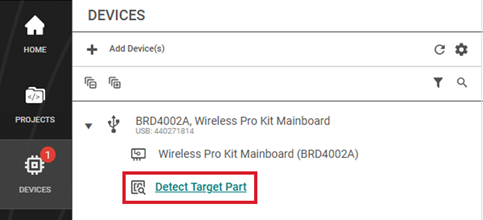 Look for devices option in the Device tree