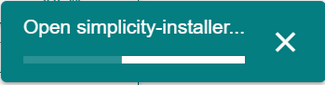 Open Simplicity Installer message