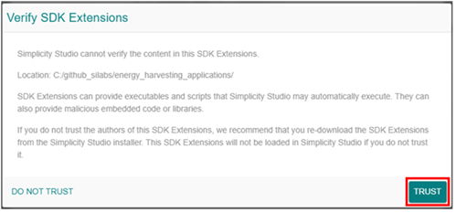 Verify SDK Extensions