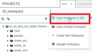 Open Workspace in IDE