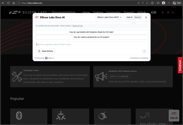 Ask AI widget