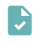 A page icon with a folded corner and a check mark in the middle of the page used to test a device