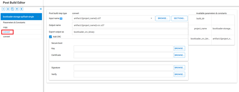 post build editor convert