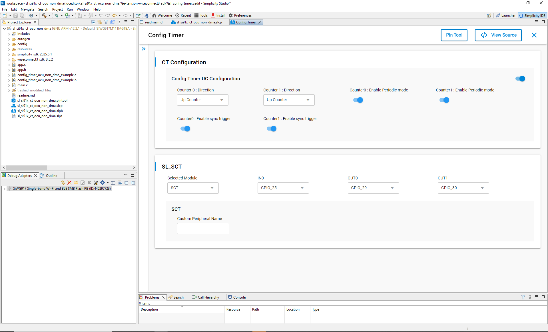 Config Timer Component Configuration