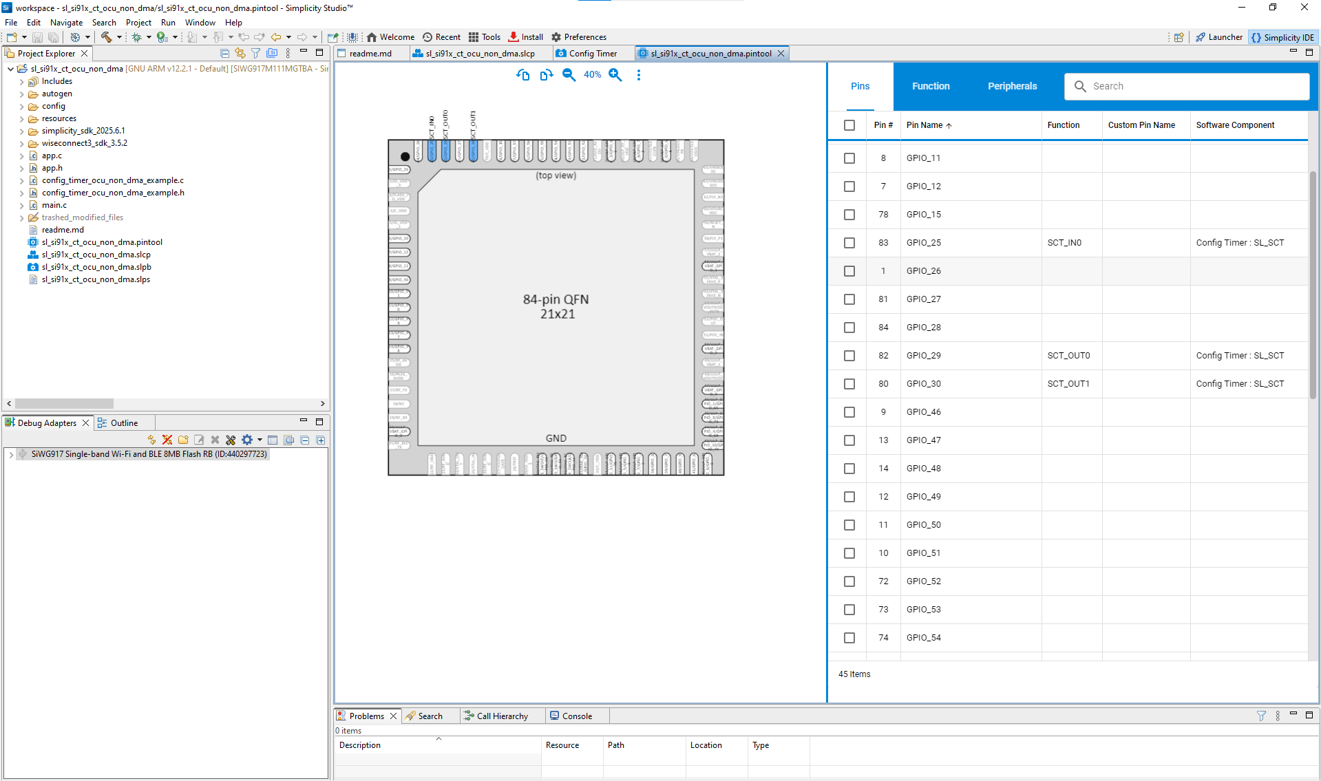 Pin Selection via Pin Tool