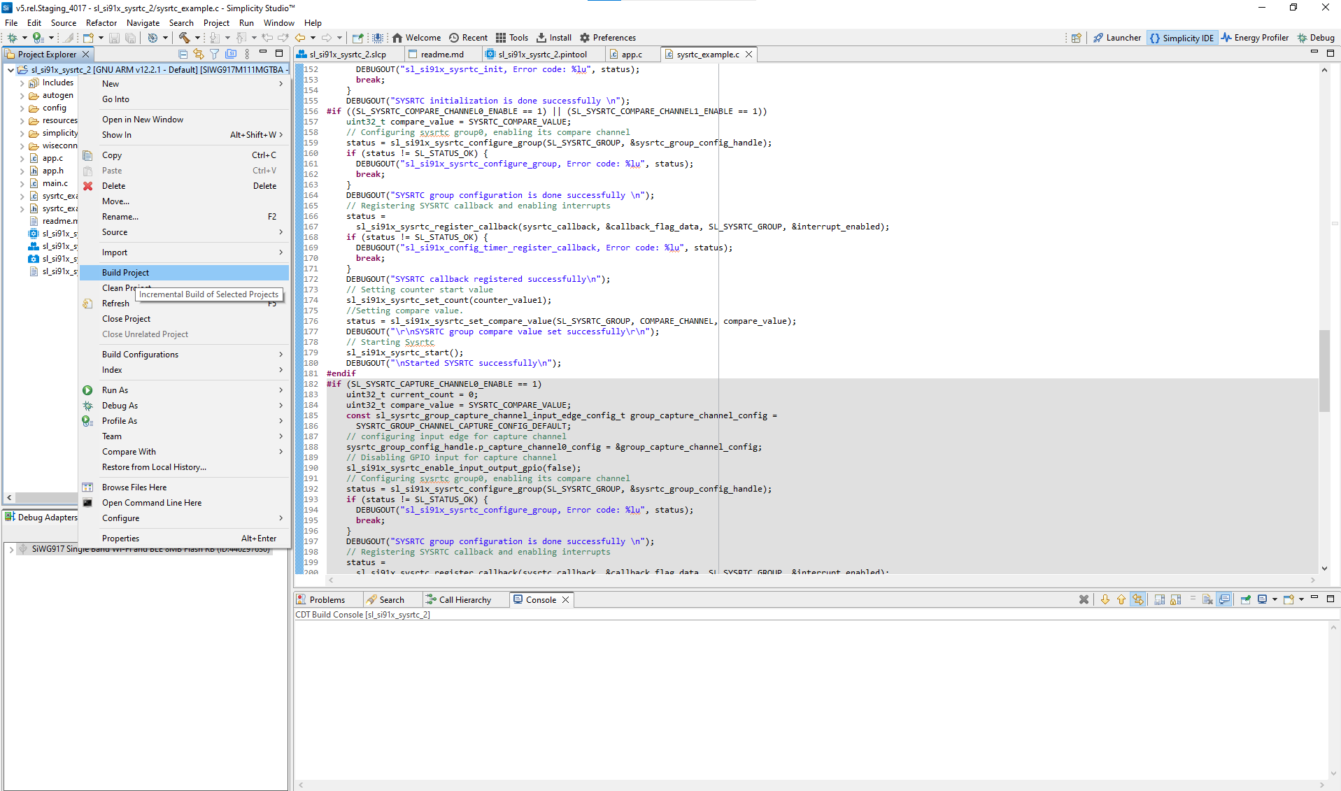 SYSRTC build project