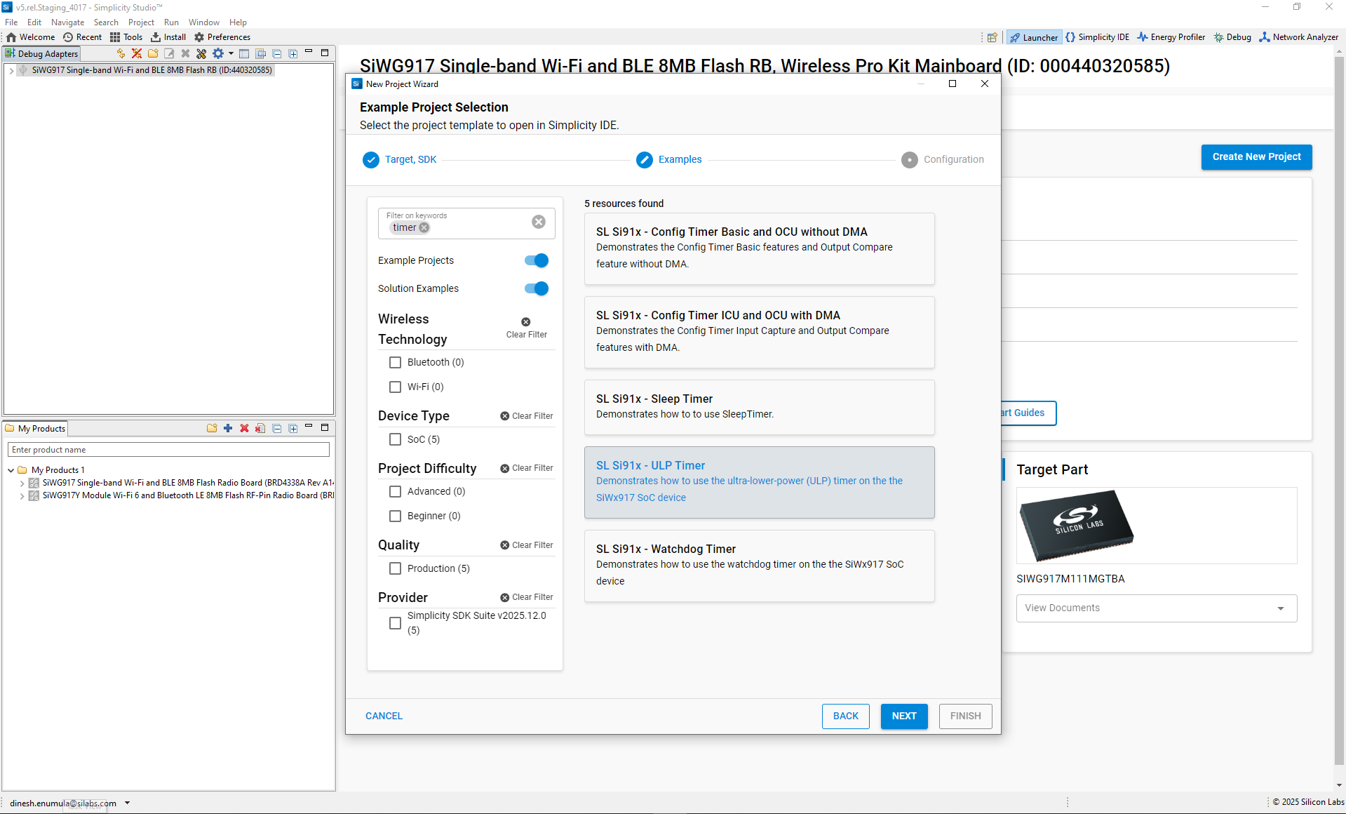 ULP Timer example search