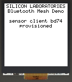 Displays after provisioning