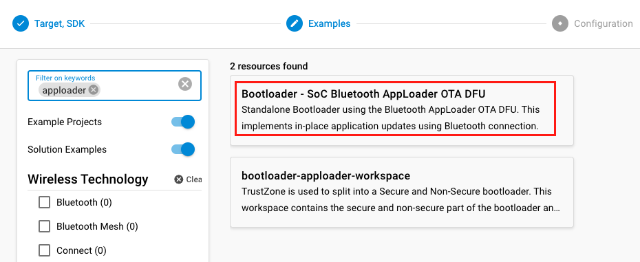 Sample bootloader project containing the AppLoader