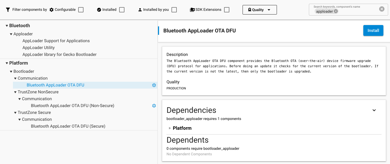 The software component that adds AppLoader to the bootloader