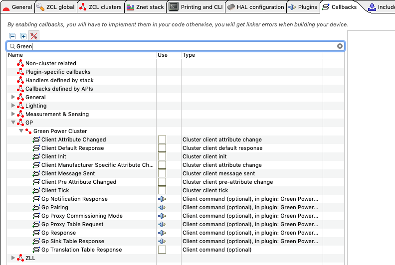 Green Power Proxy Client Callbacks