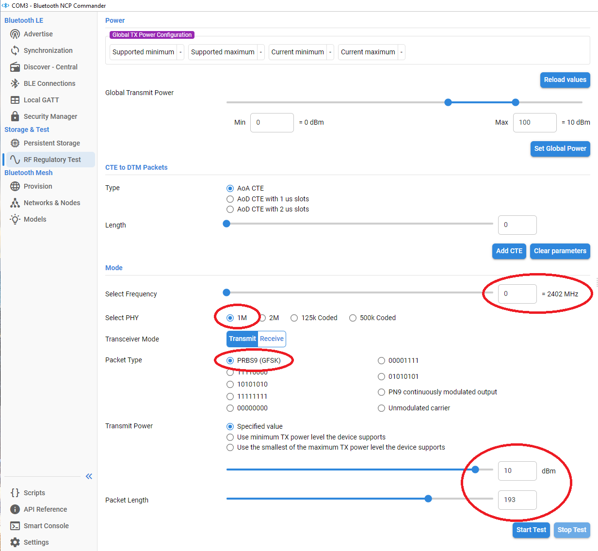 NCP Commander interface