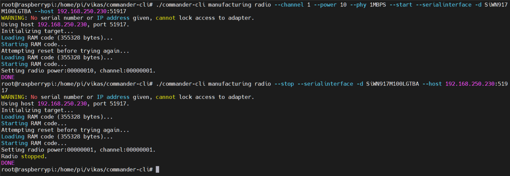Channel and Power Command