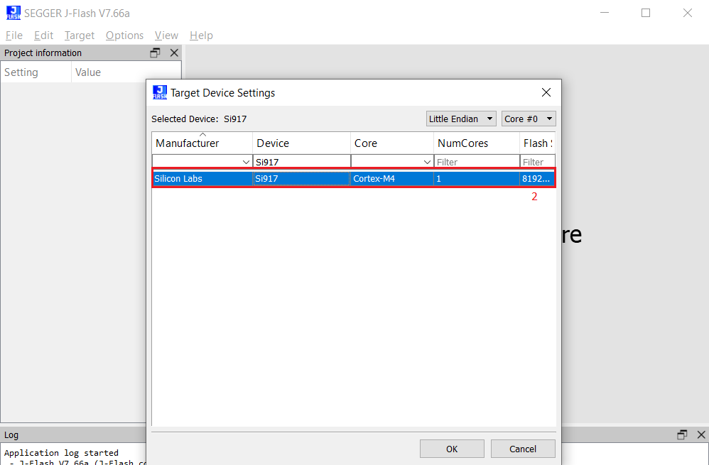 re-directed to Target Device Settings