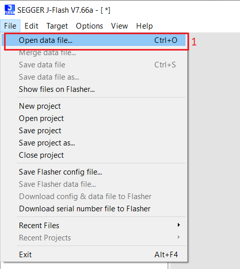 downloaded the Blinky Binary file