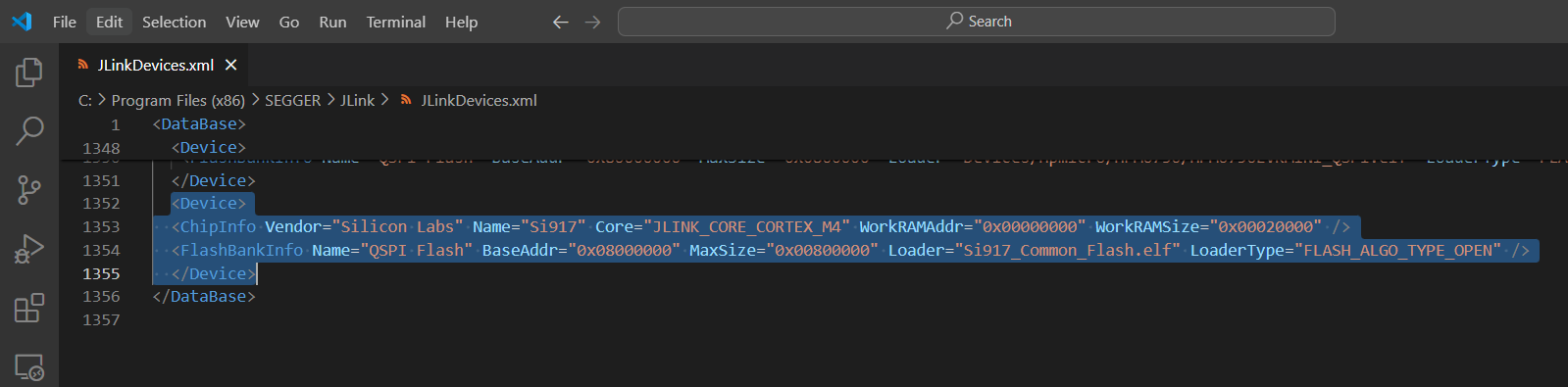 save the file