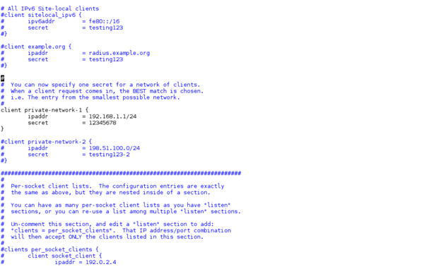 Clients File Configuration