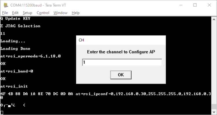 Input Channel paramter prompt