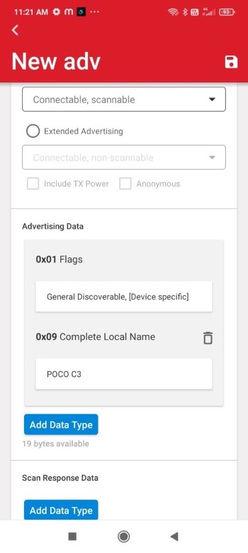 Adding configuration in advertiser