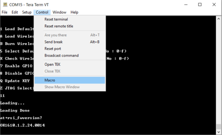 Wi-Fi Client in Enterprise Security Mode Tera Term Script | AT Command ...