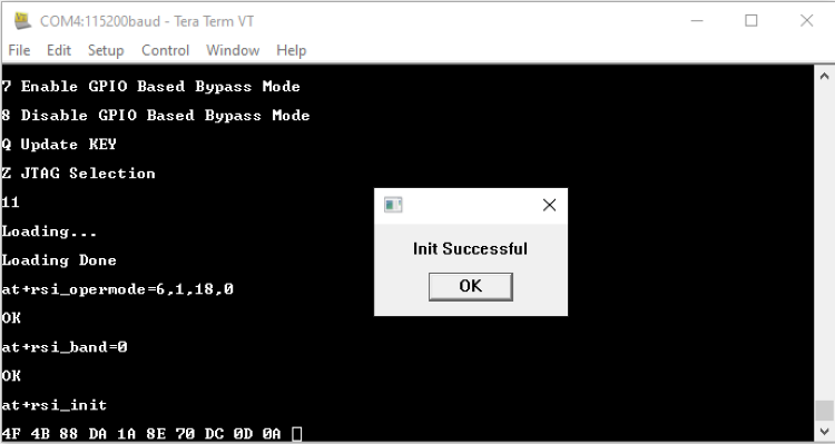 Init command success