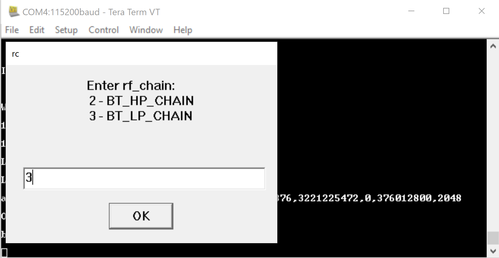 RFChain selection