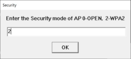 Secutiy mode input prompt