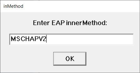 EAP Inner method input