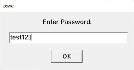 Password entry prompt