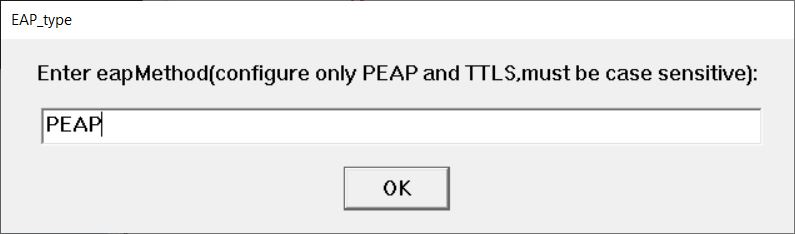 EAP Method input