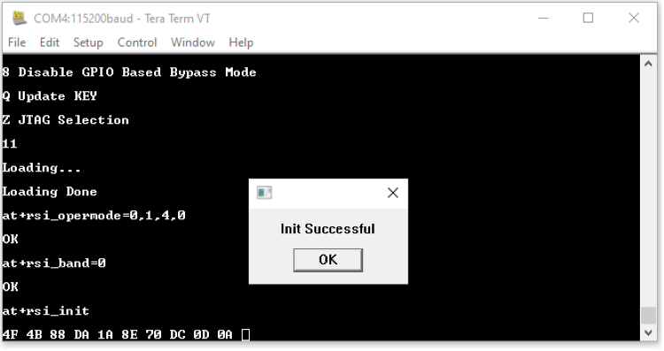 Init command succcess