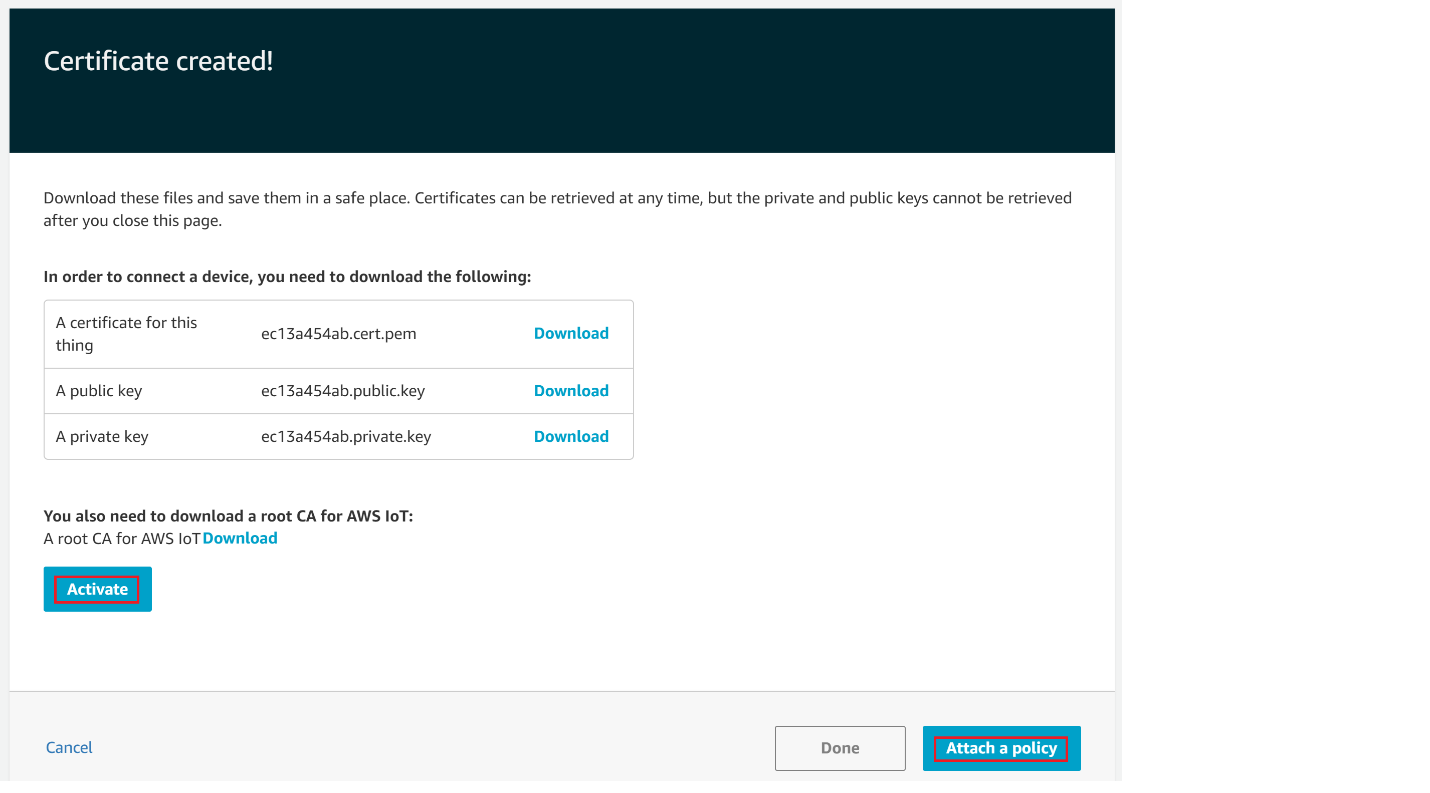 Figure: Attach Policy