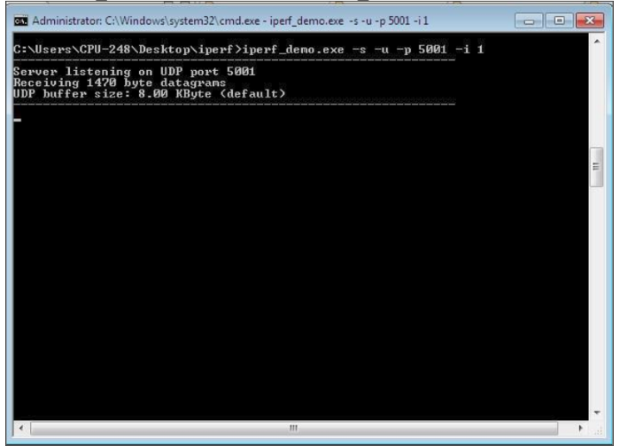 Figure: command prompt on the remote PC