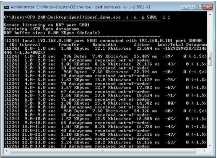 Figure: UDP packets to the remote peer