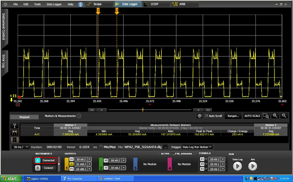 Power save cycle after connection