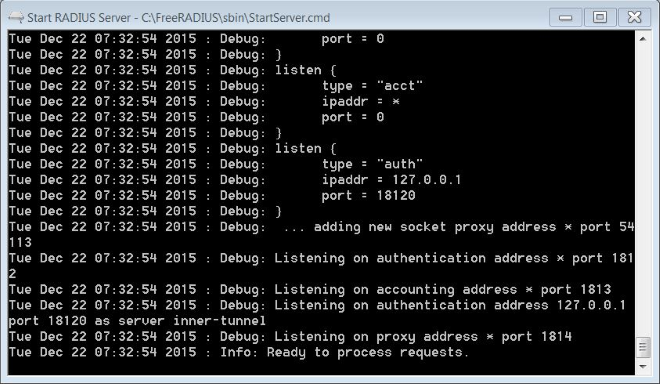 Run Radius server in Windows PC2