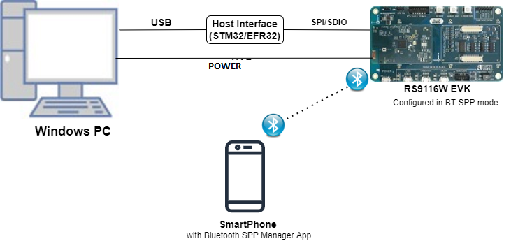 Setup Diagram for BT SPP Master Example 