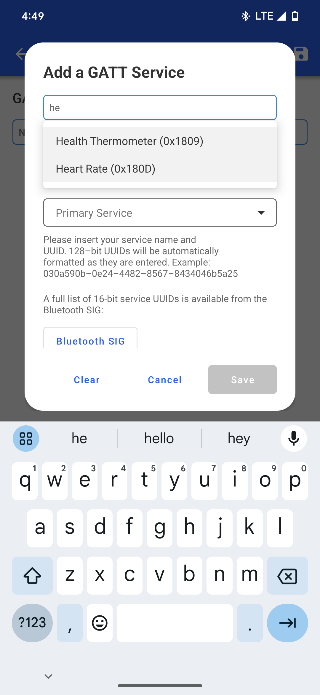 Add Heartrate Gatt Service