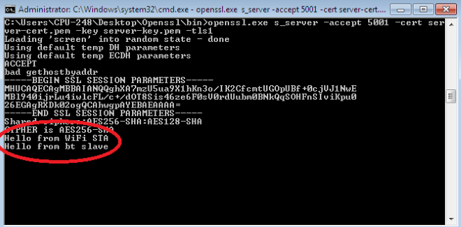 Message on UDP socket Window