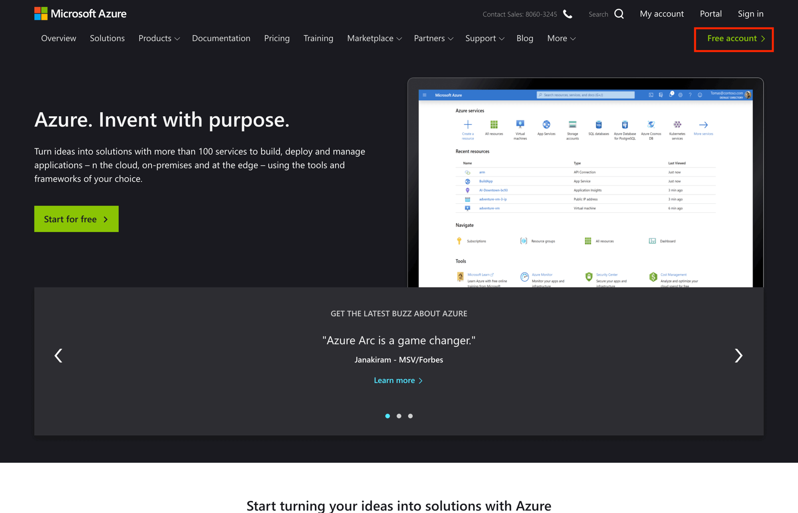 Azure account