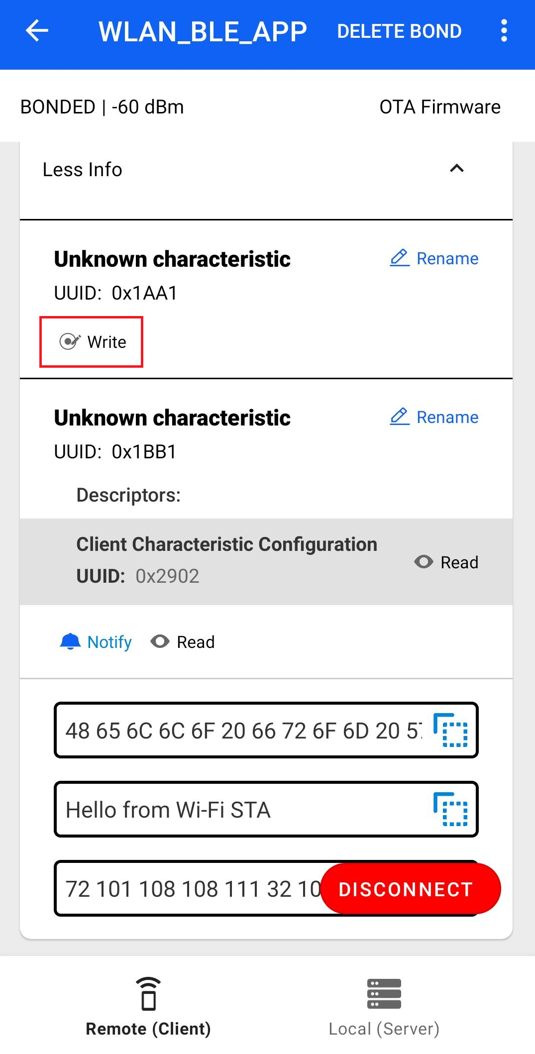 Enable Write Notification Mobile screenshot