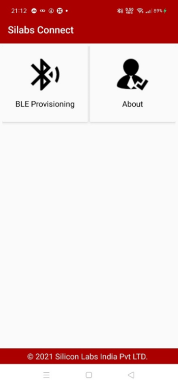 BLE Provisioning BLE connect app