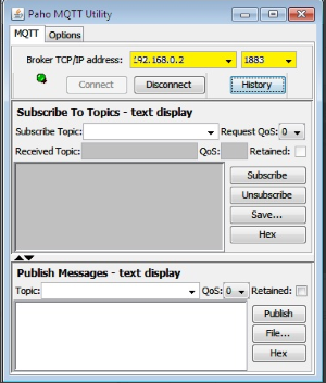 MQTT client utility in Windows PC2