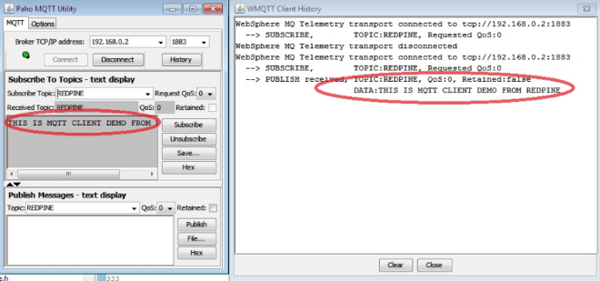 MQTT client utility and message history