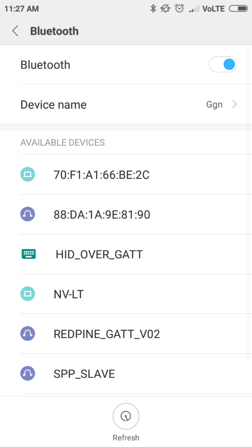 Scanning for HID_OVER_GATT Device
