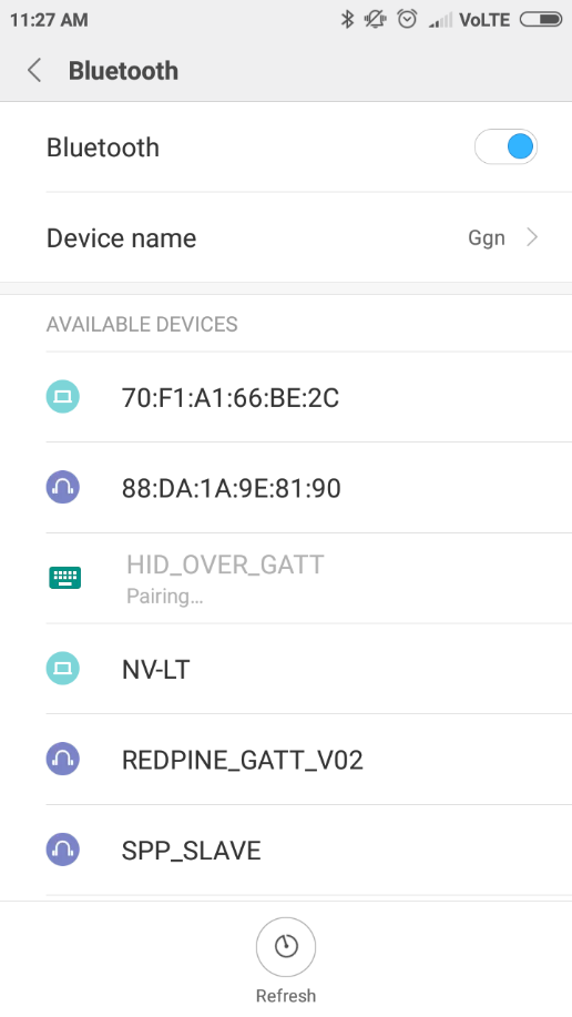 Connect to HID_OVER_GATT Device