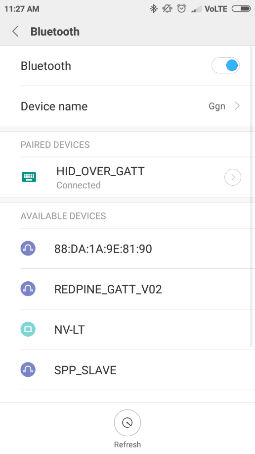 HID_OVER_GATT Device Connected