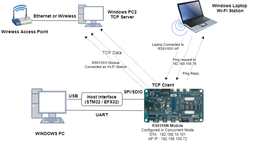 Setup Diagram for Concurrent Mode Example