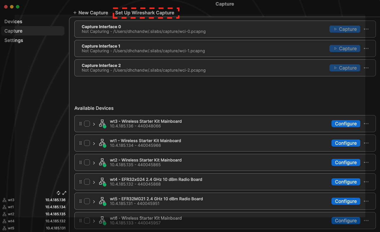 Wireshark Setup
