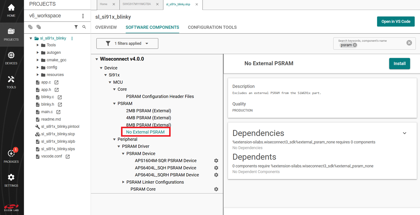 External PSRAM component